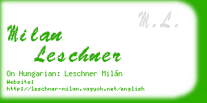 milan leschner business card